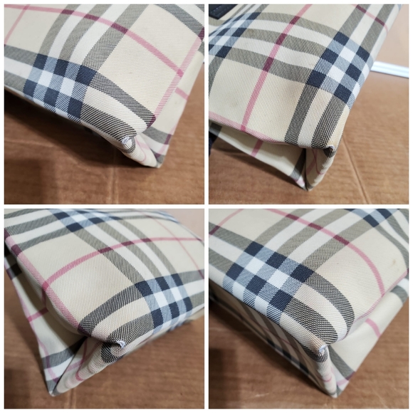 BURBERRY Haymarket Check Top Handle Tote Bag - Picture 9 of 11